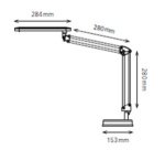 Lampe de bureau à LED 4 Stars, avec pince, argent