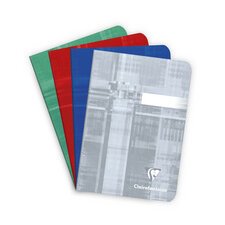 "clairefontaine staplebound small notebook plain ruling, a6" - assortment