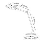 Hansa lampe de bureau E-Motion, LED, argent