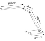 Lampe de bureau à LED Slim, argent