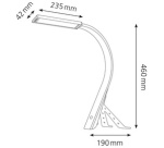 Lampe de bureau à LED Swing, noir