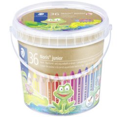 Crayon de couleur Noris junior, seau de 36