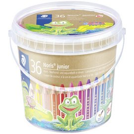 Crayon de couleur Noris junior, seau de 36