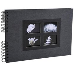 Fotoalbum PASSION - spiraalgebonden - 50 zwarte bladen - 32x22cm