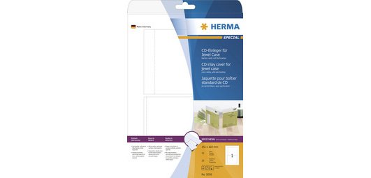 Cover for standard CD case, 151 x 118 mm,