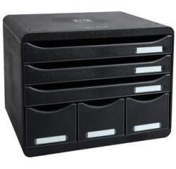 STORE-BOX MINI 7 drawers ECOBlack glossy - Glossy black