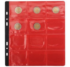 Sachet de 3 recharges numismatiques 30 cases de diamètre 30mm - 24,5x25 cm - Cristal