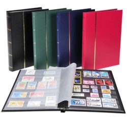 Stamp Album Faux Leather Cover 32p Black