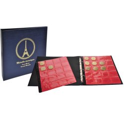 Ringbuch für 100 Souvenir-Münzen, 24,5x25 cm - Marineblau