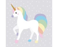 Serviettes à motif 'licorne', 330 x 330 mm