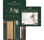 FABER-CASTELL PITT MONOCHROME Set medium, étui de 21 pièces