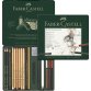 FABER-CASTELL PITT MONOCHROME Set medium, étui de 21 pièces