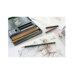 FABER-CASTELL PITT MONOCHROME Set medium, étui de 21 pièces