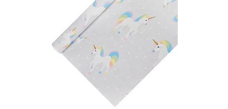 Nappe à motif 'licorne', laqué, en papier
