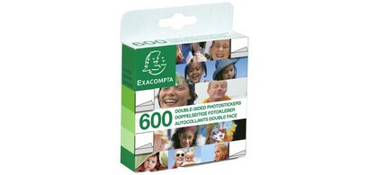 Etuis de 600 autocollants double face - Blanc