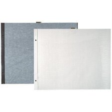 Sachet de 10 Recharges pour album à vis pages blanches - 29x37 cm - Blanc