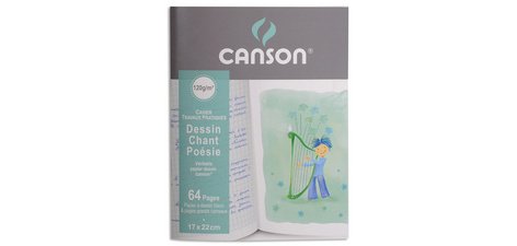 Cahier poésie et chant, 120 g/m2, 170 x 220 mm