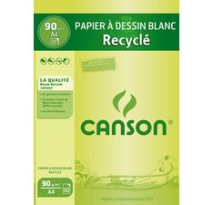 Block of recycled paper, A4, 90 g/m², white