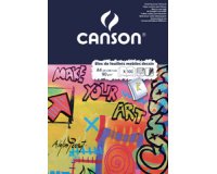 Blok met losse vellen wit tekenpapier.