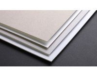 Mittelfeiner karton 1mm 50x65cm, 600g 10 bogen - weiß & grau