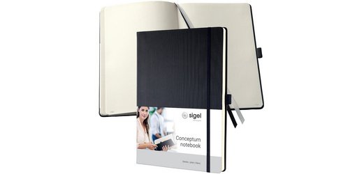 Carnet de notes Conceptum, A5, pointillé, noir