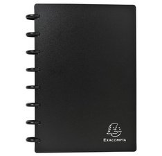 "Exacompta Opaque Business Card Holder, Removable sheets, 16x21cm, 120 cards " - Black
