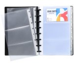 Porte-cartes de visite Exacompta polypropylène 16 x 21 cm noir- 120 cartes
