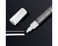 Marqueur craie Sigel lavable fluor blanc 1-5mm