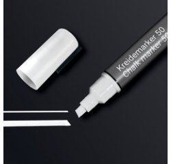 Krijtmarker Sigel afwasbaar fluor wit 1-5mm
