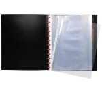 Protège-documents à anneaux avec pochettes détachables - 80 vues Exactive - A4 - Noir