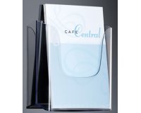 Support mural pour prospectus, en acrylique, A4, avec