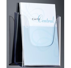 Support mural pour prospectus, en acrylique, A4, avec