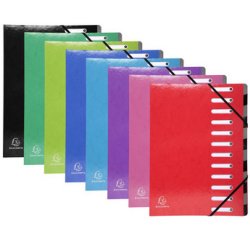 Exacompta Iderama Harmonika Multipart File, A4, 12 sections - Assorted colours