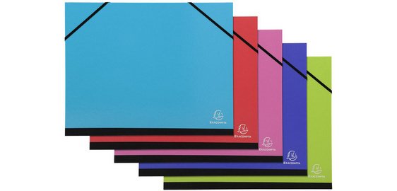Carton à dessins avec élastiques IDERAMA - A3 - Couleurs assorties
