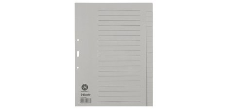 Register aus natürlichem Papier, einfarbig, A4, 20 Registerkarten