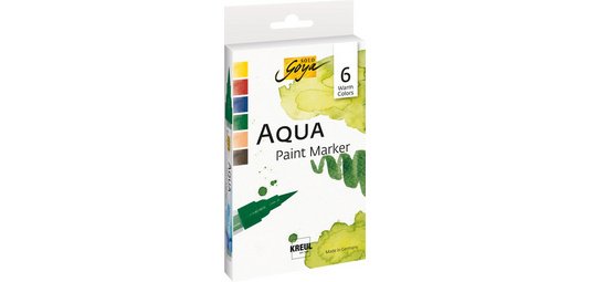 Stylo pinceau Aqua Paint SOLO Goya Warm Colors,set de6