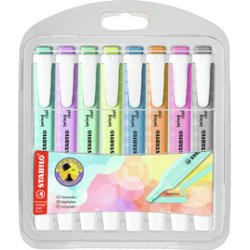 Surligneur swing cool Pastel, étui en PET de 8
