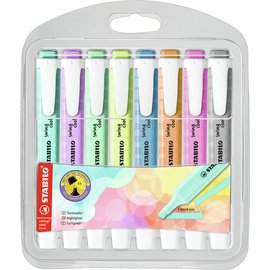 Surligneur swing cool Pastel, étui en PET de 8