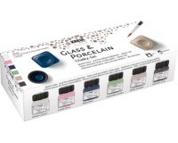 Peinture pour verre et porcelaine Chalky, set de 6