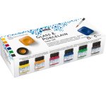 Peinture pour verre et porcelaine Clear, set 6 x 20 ml