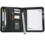 Porte-documents, A4, avec calculatrice, couleur: noir