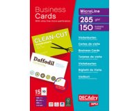 Decadry visitekaarten MicroLine ft 85 x 54 mm, 285 g/m², 150 kaartjes