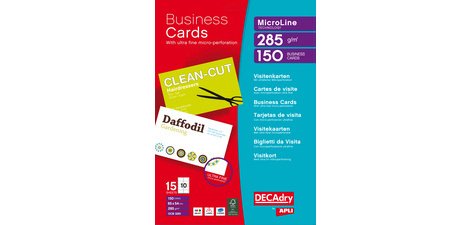 Cartes de visite MicroLine, 85 x 54 mm, 285 g/m2