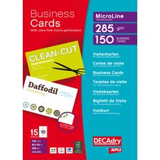 Cartes de visite MicroLine, 85 x 54 mm, 285 g/m2