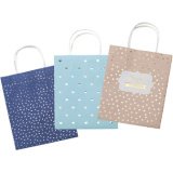Sacs en papier HOTFOIL,papier kraft, 120 x 55 x 150 mm