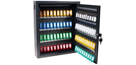 Armoire à clés Deluxe, pour 100 clés, gris foncé