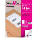 Etiquette intégrée Stick'NGo, 85 x 45 mm, blanc