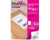 Etiquette intégrée Stick'NGo, 85 x 45 mm, blanc