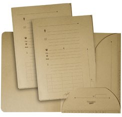 TOUAREG Chemise 2 rabats, A4, en kraft, brun