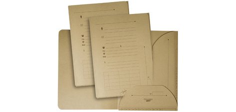 TOUAREG Chemise 2 rabats, A4, en kraft, brun